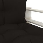 vidaXL Canapé palette de jardin avec coussins noir Bois