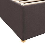 vidaXL Cadre de lit avec matelas Marron foncé 180 x 200 cm tissu