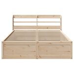 vidaXL Cadre de lit avec tête de lit 160x200 cm bois de pin massif
