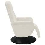 vidaXL Fauteuil inclinable avec repose-pied crème velours