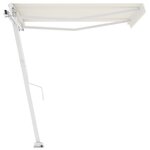 vidaXL Auvent automatique sur pied 350x250 cm Crème