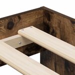 vidaXL Cadre de Lit de Rangement Chêne Fumé 90x190 cm