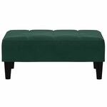 vidaXL Canapé-lit à 2 places avec repose-pied vert foncé velours