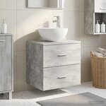 vidaXL Meuble lavabo mural Gris béton 49 5 x 35 x 63 cm