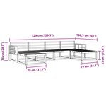 vidaXL Ensemble de canapés d'extérieur 6 Pièces Naturel