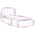 vidaXL Lit avec matelas gris 90x200 cm similicuir
