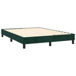 vidaXL Sommier à lattes de lit et matelas Vert foncé 140x190cm Velours