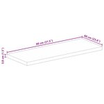 vidaXL Dessus de table 80x60x3 8 cm rectangulaire bois massif récupéré