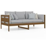 vidaXL Lit de jour sans matelas marron miel bois pin massif 90x190 cm