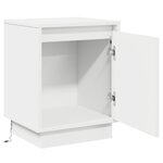 vidaXL Table de chevet avec lumières LED Blanche 39x34 5x50 cm