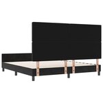 vidaXL Cadre de lit avec tête de lit Noir 180 x 200 cm Velours