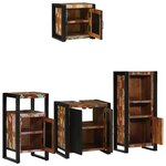 vidaXL Ensemble de mobilier de salle de bain 4 Pièces Bois Recyclé Solide