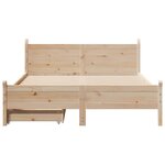 vidaXL Cadre de lit sans matelas 150x200 cm bois de pin massif