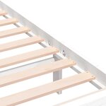 vidaXL Cadre de lit sans matelas blanc bois massif