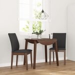 vidaXL Chaises à manger coussins 2 Pièces marron bois massif caoutchouc