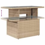 vidaXL Salon de jardin avec coussins 7 Pièces beige résine tressée