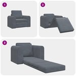 vidaXL Canapé-Lit Gris foncé 98 x 71 x 83 cm Velours