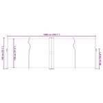 vidaXL Auvent latéral rétractable Noir 140 x 1000 cm