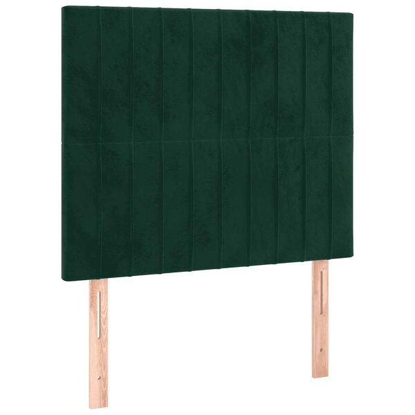 vidaXL Tête de lit Vert foncé 90x5x118/128 cm Velours