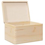 vidaXL Boîte en bois avec couvercle 40x30x23 cm bois de pin massif