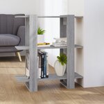 vidaXL Bibliothèque/Séparateur de pièce sonoma gris 80x30x87 cm