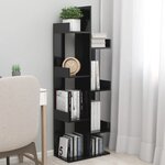 vidaXL Bibliothèque Noir 48x25 5x140 cm Bois d’ingénierie
