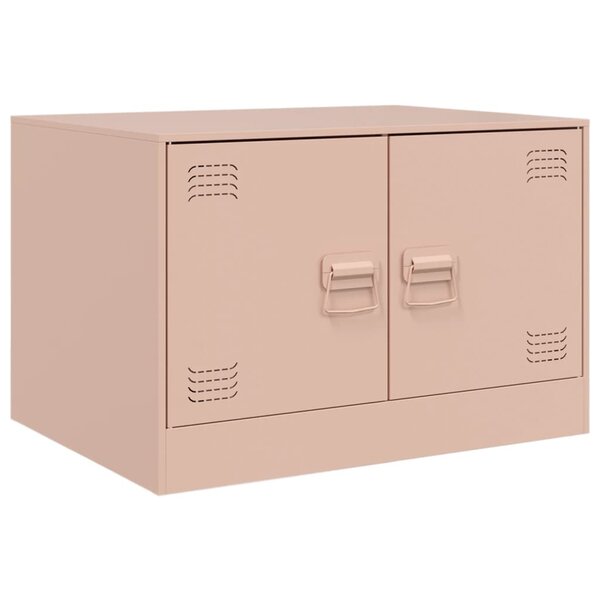 vidaXL Table basse rose 67x50x44 cm acier