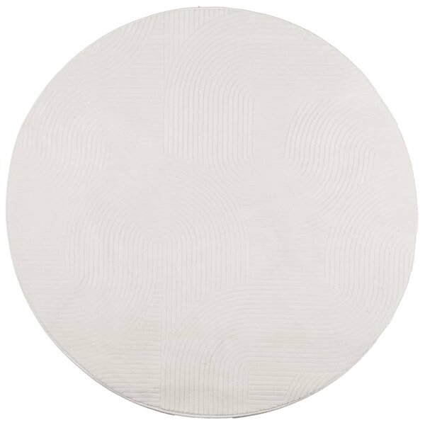 vidaXL Tapis IZA poils courts style scandinave crème Ø 160 cm