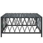 vidaXL Table de jardin anthracite 70x70x34 cm tissu tissé