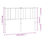 vidaXL Tête de lit métal blanc 150 cm
