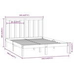 vidaXL Cadre de lit sans matelas 140x190 cm bois de pin massif