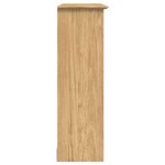 vidaXL Meuble avec Portes en Verre BODO Marron miel