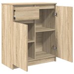 vidaXL Buffet avec tiroir chêne sonoma 71x35x84 cm bois d'ingénierie