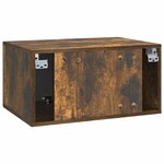 vidaXL Meuble TV mural Chêne fumé 59 5 x 41 x 30 cm Bois d'ingénierie