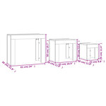 vidaXL Tables basses gigognes 3 Pièces Gris béton Bois d'ingénierie