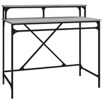 vidaXL Bureau sonoma gris 100x50x90 cm bois d'ingénierie et fer