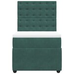 vidaXL Sommier à lattes de lit avec matelas Vert foncé 90x190 cm