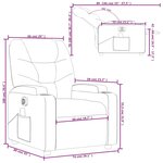vidaXL Fauteuil de massage inclinable électrique crème similicuir