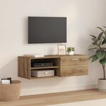vidaXL Meuble TV chêne artisanal 100.5 x 39 x 30 cm Bois d'ingénierie