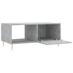 vidaXL Table basse gris béton 90x50x40 cm bois d'ingénierie