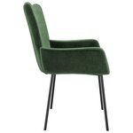 vidaXL Chaises à manger lot de 2 Vert foncé Velours