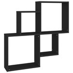 vidaXL Étagère murale cube Noir 80x15x78 5 cm Bois d’ingénierie