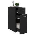 vidaXL Armoire d'apothicaire Noir 20x45 5x60 cm Bois d’ingénierie