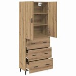 vidaXL Haut Armoire avec tiroir Chêne artisanal 69 5 x 34 x 180 cm