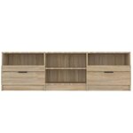 vidaXL Meuble TV Chêne sonoma 150x33 5x45 cm Bois d'ingénierie