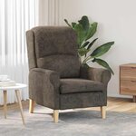 vidaXL fauteuil Gris foncé 76 x 94 x 102 cm Simili cuir