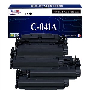 T3AZUR - 4x Tonesr compatibles avec Canon 041 (0452C002) pour Canon LBP312x MF522X MF525X Noir - 10 000p