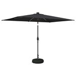 vidaXL Parasol de jardin avec lumières LED et base 200 x 300 cm