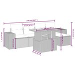 vidaXL Salon de jardin avec coussins 6 Pièces beige résine tressée