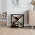 vidaXL Armoire à vin Gris 62x25x62 cm Bois de pin massif
